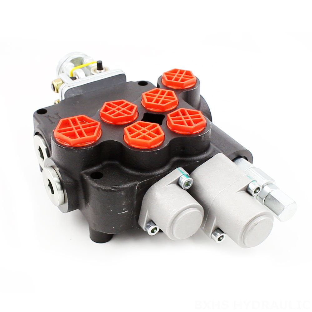 P80-G12-G34 Manuale e joystick 2 Spool Valvola direzionale monoblocco image